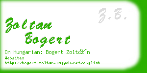 zoltan bogert business card